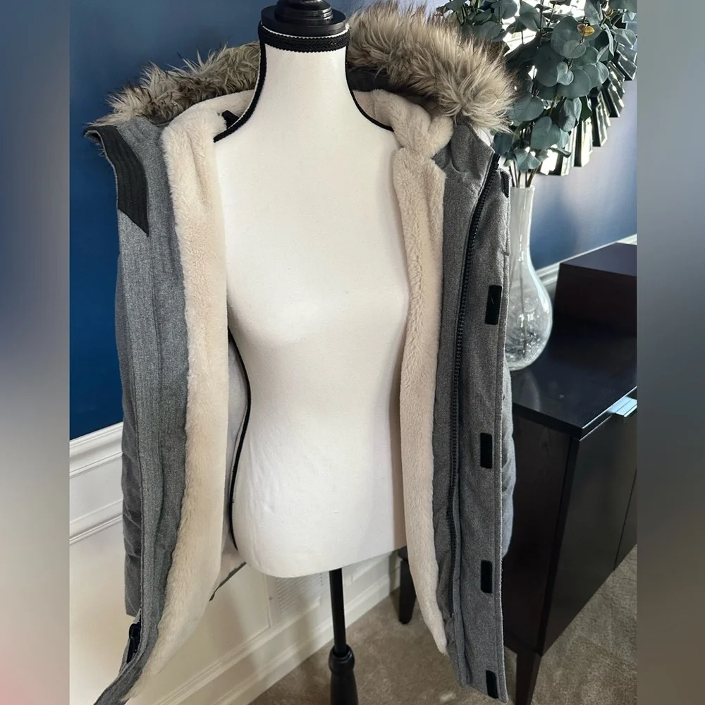 Abercrombie Kids Parka with Faux Fur Hood, Boys’ Size 15/16 - Picture 2 of 4